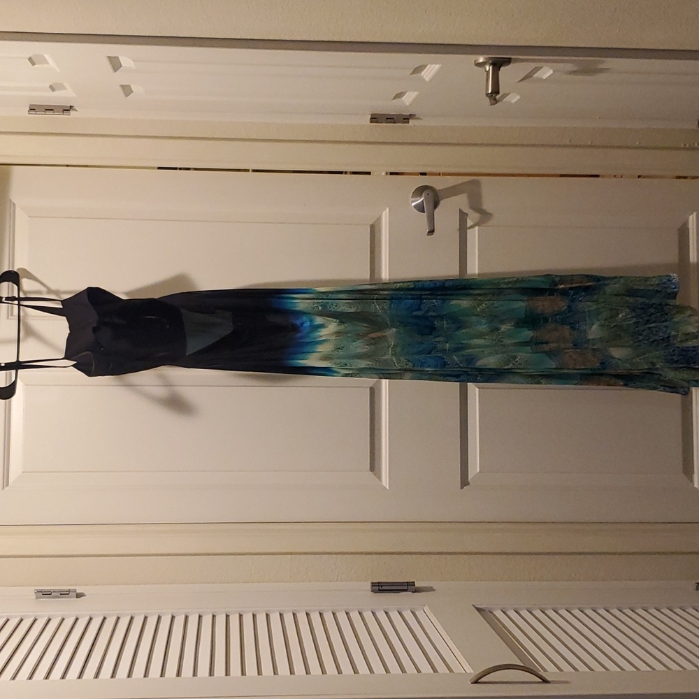 Marciano backless maxi print, sheer